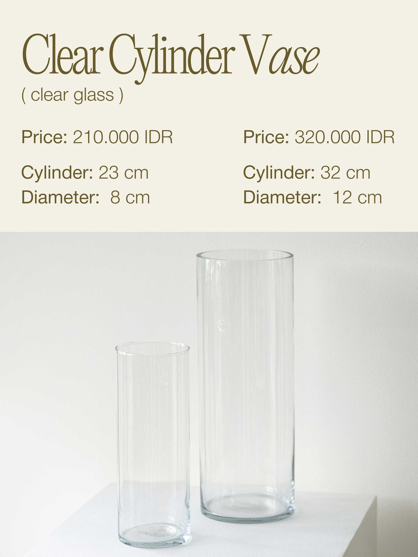 Clear Cylinder Vase