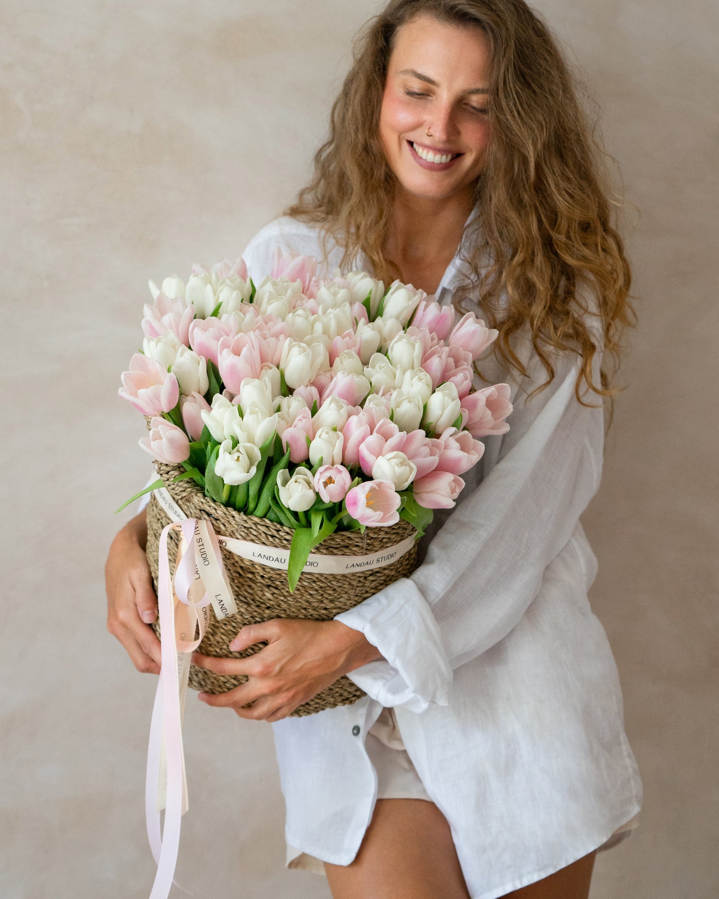Tulips in a Basket