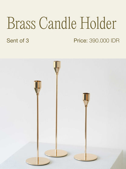 Brass Candle Holder Set