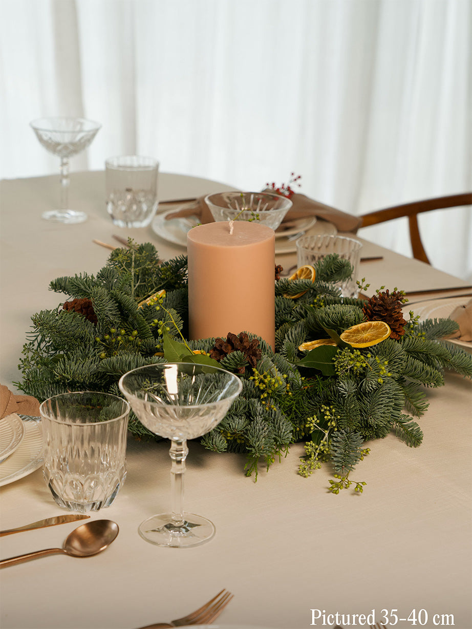 Christmas Table Wreath - Single Alami Candle