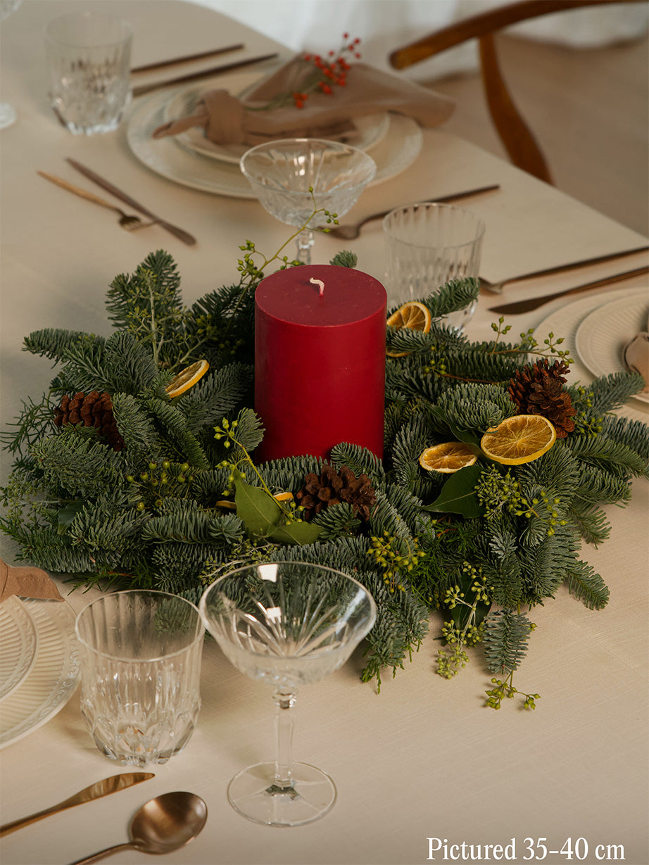 Christmas Table Wreath - Single Alami Candle