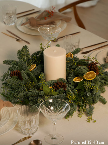 Christmas Table Wreath - Single Alami Candle