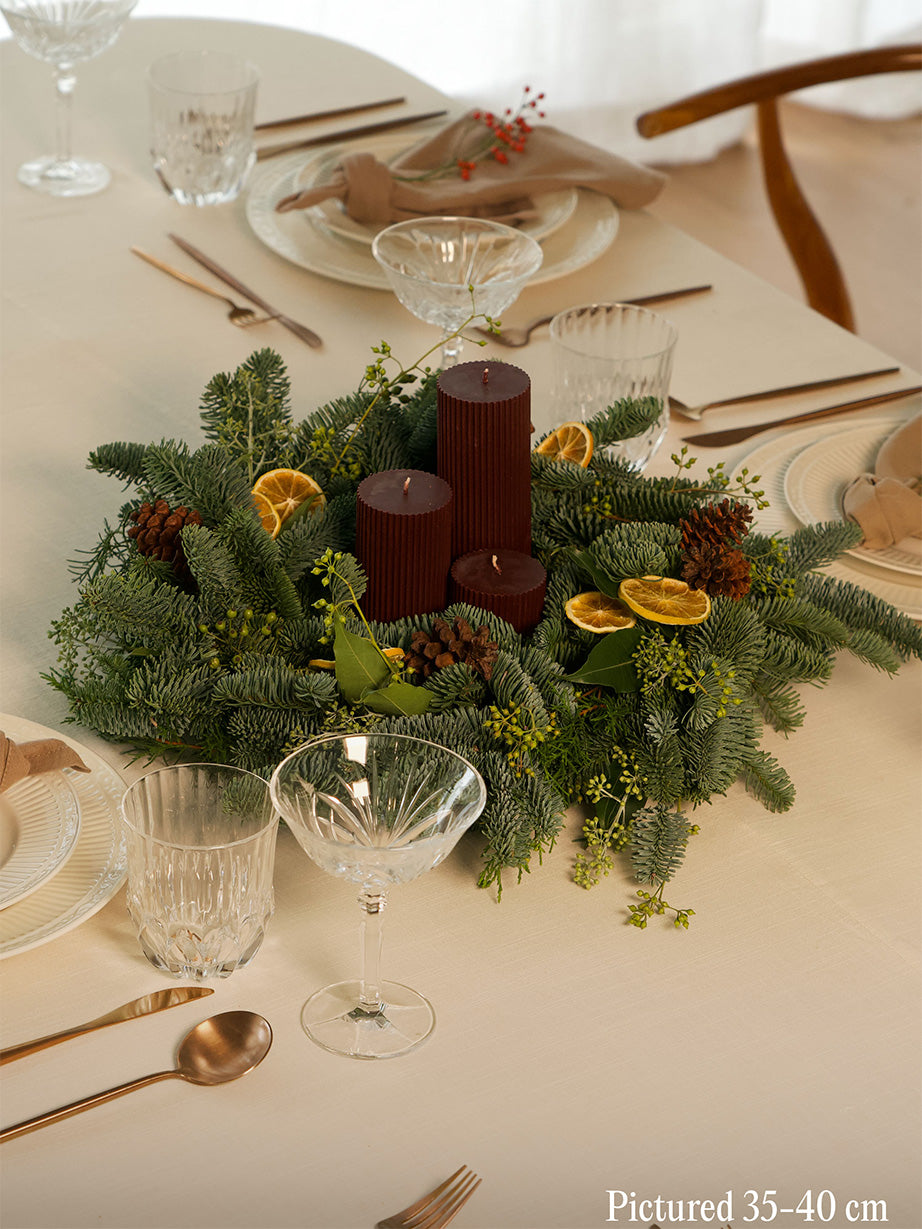 Christmas Table Wreath - Set of Alami Candles