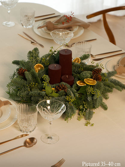 Christmas Table Wreath - Set of Alami Candles