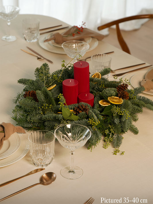 Christmas Table Wreath - Set of Alami Candles