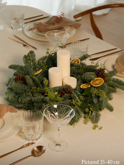 Christmas Table Wreath - Set of Alami Candles