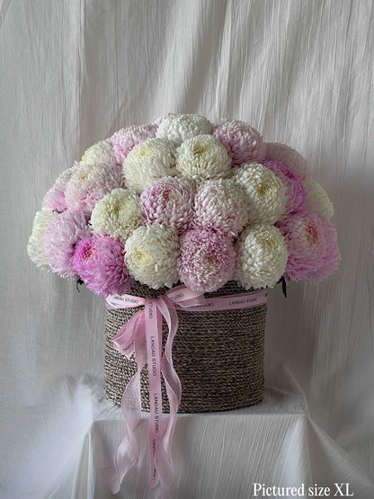 Mono Chrysanthemums Box/ Basket