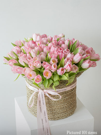 Tulips in a Basket