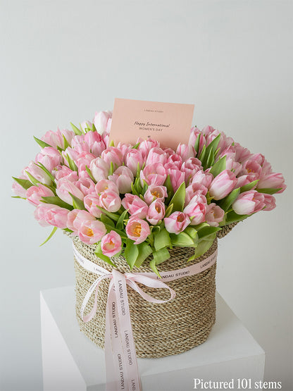 Tulips in a Basket