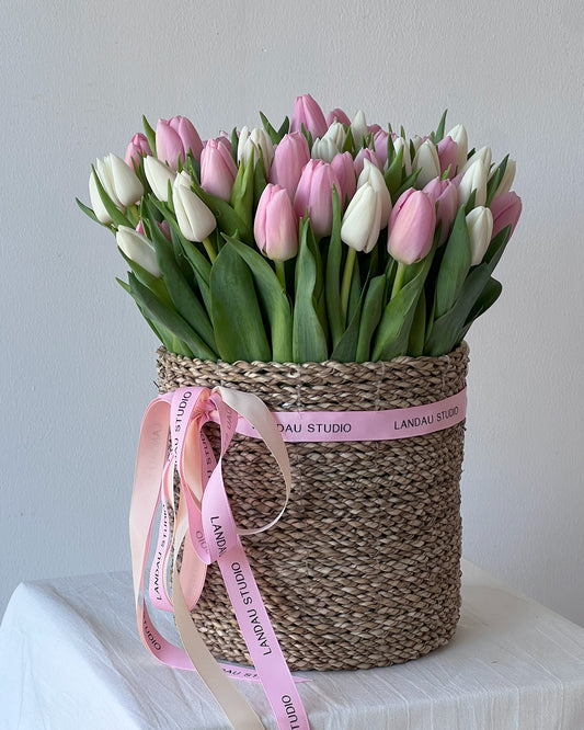 Tulips in a Basket