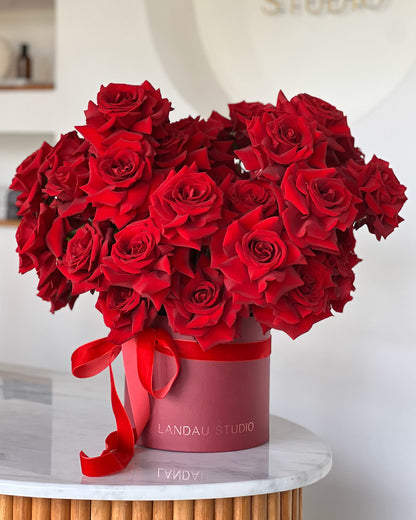 Trendy Red Roses Bouquet