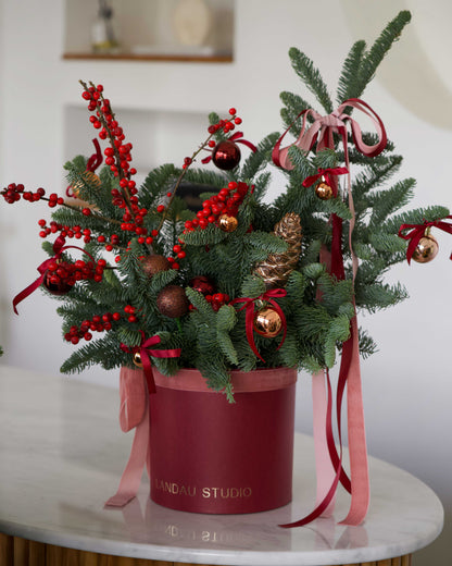 Christmas Arrangement in Box/Basket